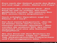 kurz nach der Geburt,........