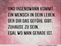 und irgendwann kommt ein Mensch....