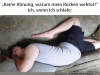 Warum tut mir nur der R�cken so weh?