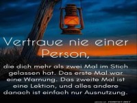 Vertrauen: Einmal ist genug!