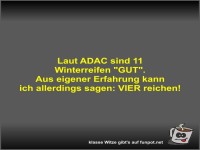 Laut ADAC sind 11 Winterreifen 