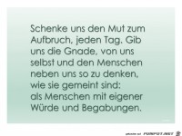 Schenke uns den Mut