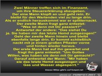 Zwei M�nner treffen sich im Finanzamt