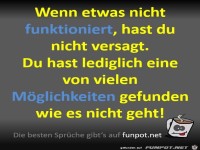 Wenn etwas nicht funktioniert