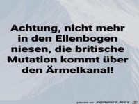 Nicht mehr in den Ellenbogen niesen