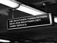 Motivationsnachricht in der U-Bahn