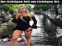 Model vs. Hintergrund: Ein Fotobomben-Klassiker!