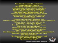 Ein P�rchen macht auf einem Luxusdampfer Ferien