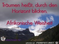 Traeumen heisst durch den Horizont blicken Afrikanisch