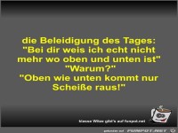 die Beleidigung des Tages