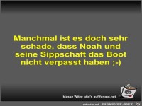 Manchmal ist es doch sehr schade