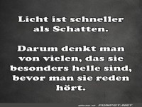 Licht ist schneller als Schatten