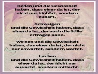 Sinnspruch ber Vertrauen und Zuhren