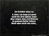 Witz �ber Latein und Sch�ler