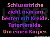 Schlussstrich ziehen