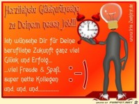 Herzlichen Gl�ckwunsch zum neuen Job