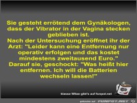 Sie gesteht err�tend dem Gyn�kologen