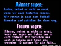 Was M�nner und Frauen sagen