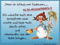 Jetzt ist Schlu mit faulenzen...