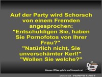 Auf der Party wird Schorsch von einem Fremden angesprochen
