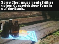 Wichtiger Termin auf der Bank
