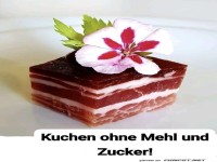 Kreativer Kuchen ohne Mehl und Zucker