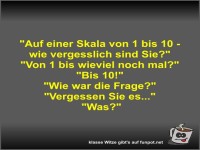 Auf einer Skala von 1 bis 10 - wie vergesslich sind Sie?