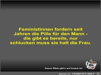Feministinnen fordern seit Jahren die Pille f�r den Mann -