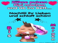 Zaehne putzen Pipi machen