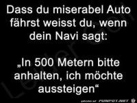 Du f�hrst miserabel Auto