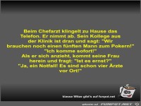 Beim Chefarzt klingelt zu Hause das Telefon