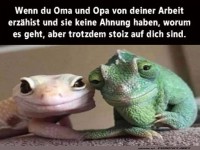 Oma und Opa verstehen es nicht, sind aber stolz