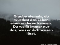 glaube niemals