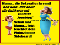 Due Dekoration brennt