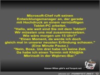 Microsoft-Chef ruft seinen Entwicklungsmanager an