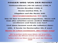 Finger weg von der Rente