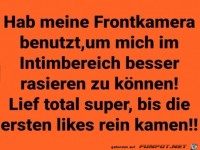 Habe meine Frontkamera benutzt