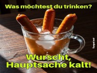 Humorvolles Getrnk mit Wrsten