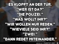 Es klopft an der Tuer