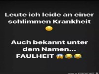 Schlimme Krankheit