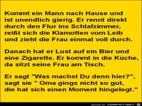 kommt ein Mann nach Hause........