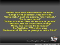 Treffen sich zwei M�usedamen im Keller