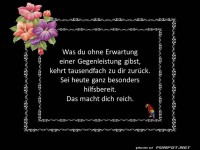 Was du ohne Erwartung gibst