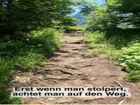 erst wenn man stolpert