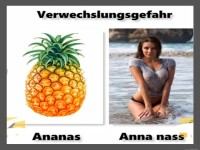 Witziges Bild ber Verwechslungsgefahr