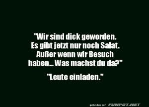 fun-Bild: Humorvolles Zitat über gesunde Ernährung