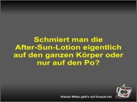Schmiert man die After-Sun-Lotion eigentlich auf den ganzen