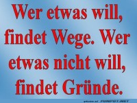 Wer etwas will