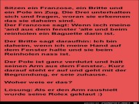 ein Franzose, ein Brite und ein Pole im Zug......