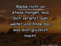 Bleib nicht an etwas haengen